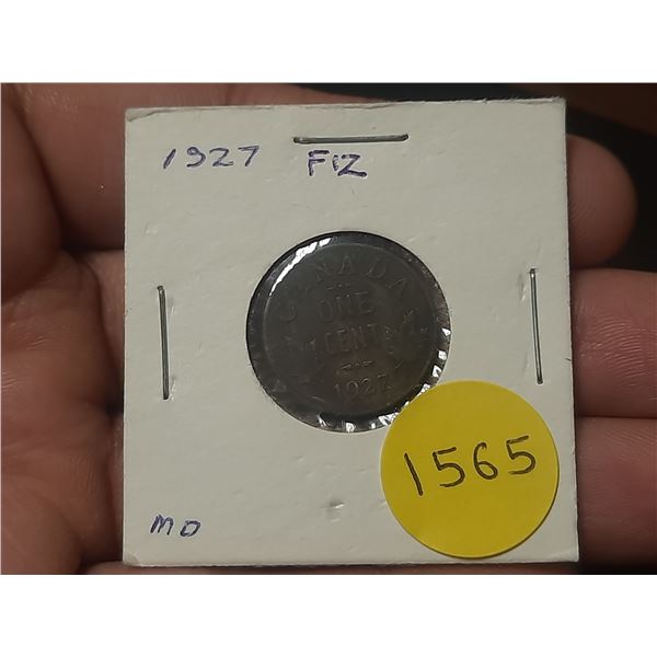 1927 F-12 Canadian Small Cents