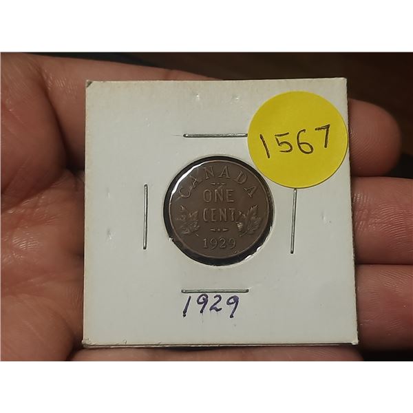 1929 Canadian Small Cents