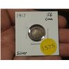Image 1 : 1917 Canadian Silver Small Five Cents