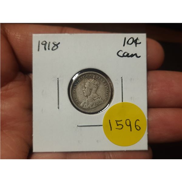 1918 Canadian Silver Ten Cents