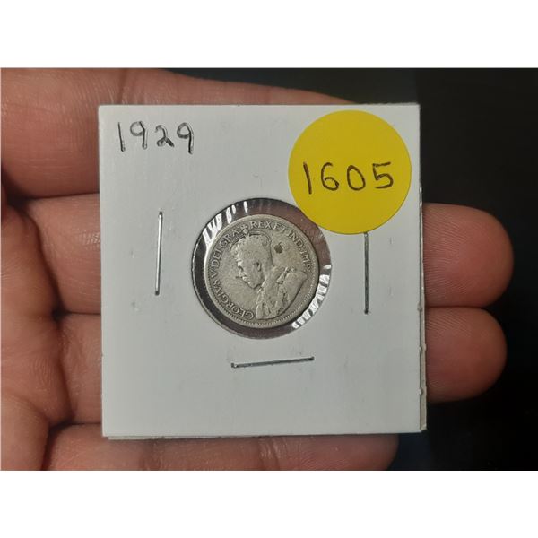 1929 Canadian Silver Ten Cents