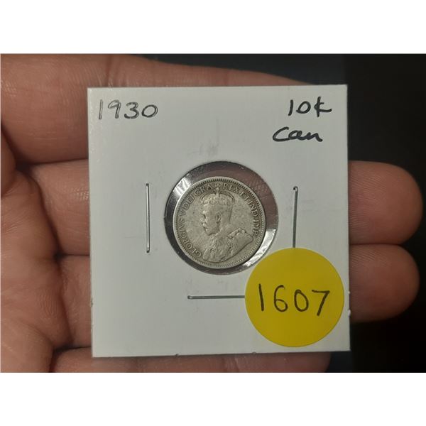 1930 Canadian Silver Ten Cents
