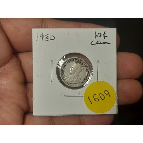 1930 Canadian Silver Ten Cents