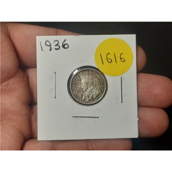 1936 Canadian Silver Ten Cents