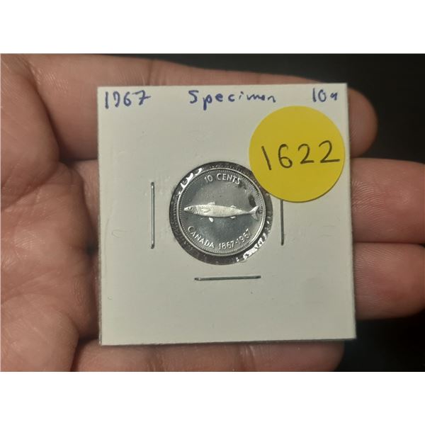 1967 SPEC. Canadian Silver Ten Cents