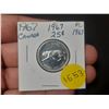 Image 1 : 1967 PL Canadian Silver Twenty Five Cents