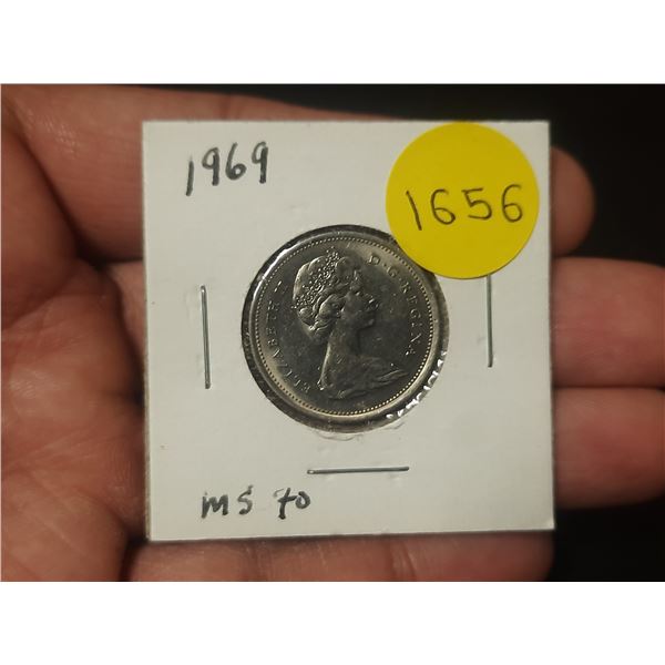 1969 MS-70 Canadian Twenty Five Cents