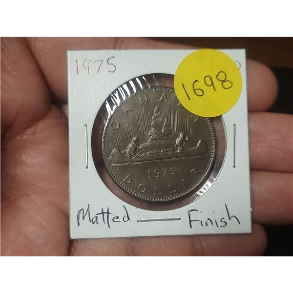 1975 Canadian Dollar - Matted Finish
