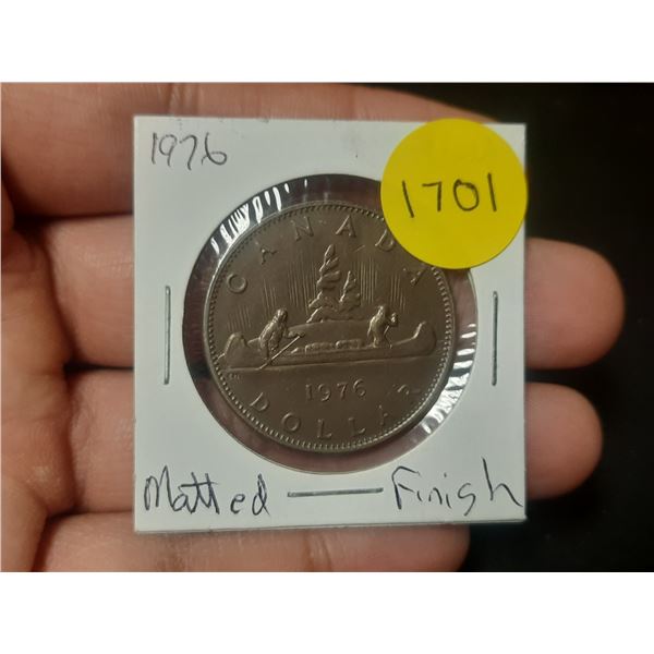 1976 Canadian Dollar - Matted Finish