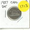 Image 1 : 1937 Canada 5 Cents - Dot After 7.