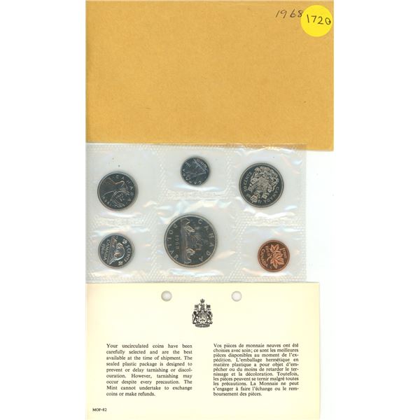 1968 Canada Uncirculated Coin Set.