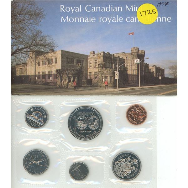 1974 Canada Uncirculated Coin Set.