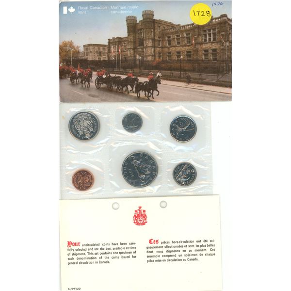 1976 Canada Uncirculated Coin Set.