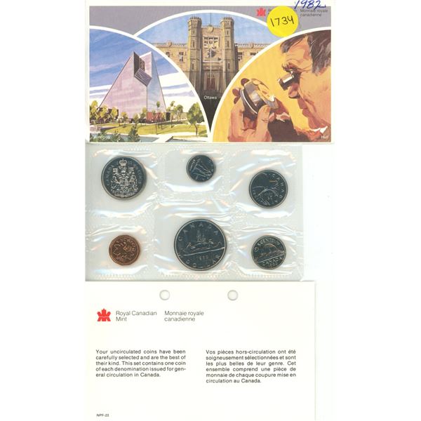 1982 Canada Uncirculated Coin Set.