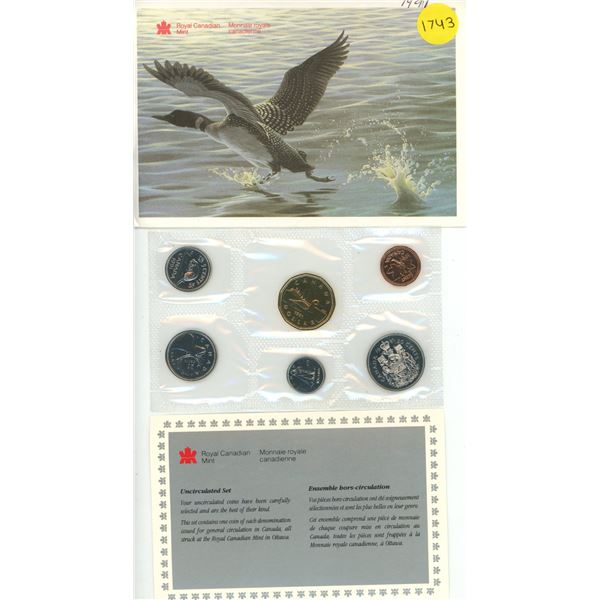 1991 Canada Uncirculated Coin Set.