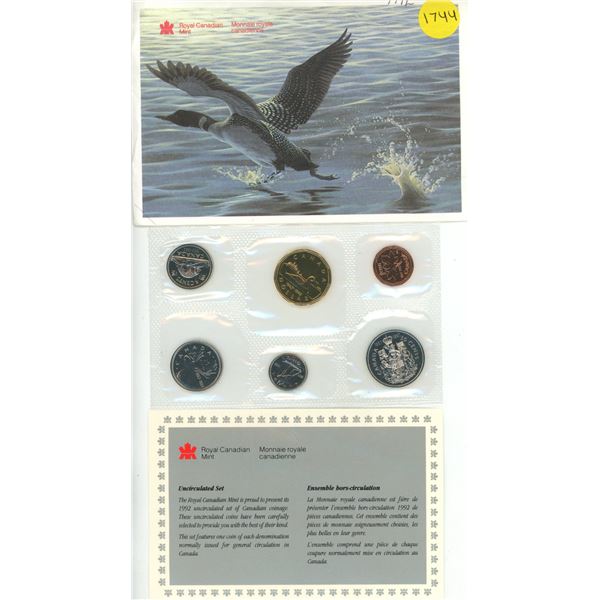 1992 Canada Uncirculated Coin Set.