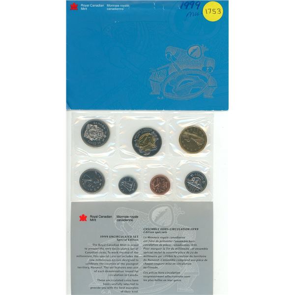 1999 Canada Uncirculated Coin Set.