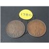 Image 2 : 1911 and 1912 Canada Large One Cents.