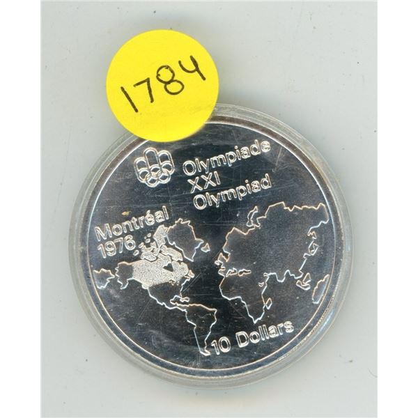 1976 Montreal Olympic 10 Dollars Silver Coin.