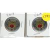 Image 1 : (2) 2018 Canadian "Armistice" Two-Dollar Colour Coin.