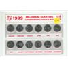Image 1 : 1999 Canadian 25-Cent Millennium Quarter 12-Coin Set.