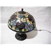 Image 14 : Beautiful Rare Tiffany Style Teapot Lamp, Working.  16.5” Tall. J.J. Peng Stamp on Shade.