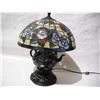 Image 15 : Beautiful Rare Tiffany Style Teapot Lamp, Working.  16.5” Tall. J.J. Peng Stamp on Shade.
