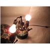 Image 7 : Beautiful Rare Tiffany Style Teapot Lamp, Working.  16.5” Tall. J.J. Peng Stamp on Shade.