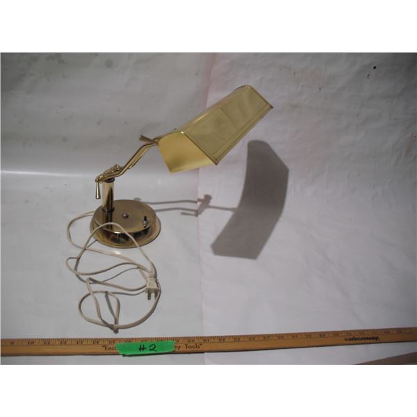 Brass Adjustable Desk Lamp, Working.