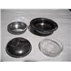 Image 2 : Silver Plated (?) Curling Rock Design Ashtray w/ Glass Insert