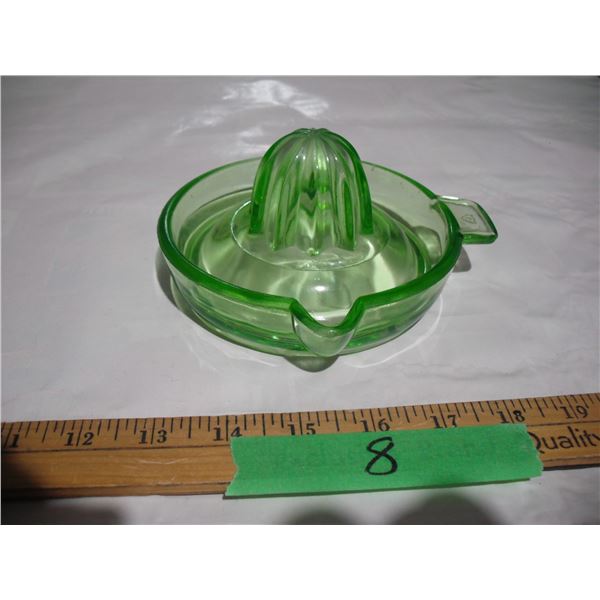 Vintage Federal Glass / Uranium Glass Reamer Juicer