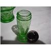 Image 4 : Vintage Uranium Glass Cup & Uranium Glass Salt Shaker