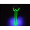 Image 5 : Uranium Glass Vase, 9” Tall