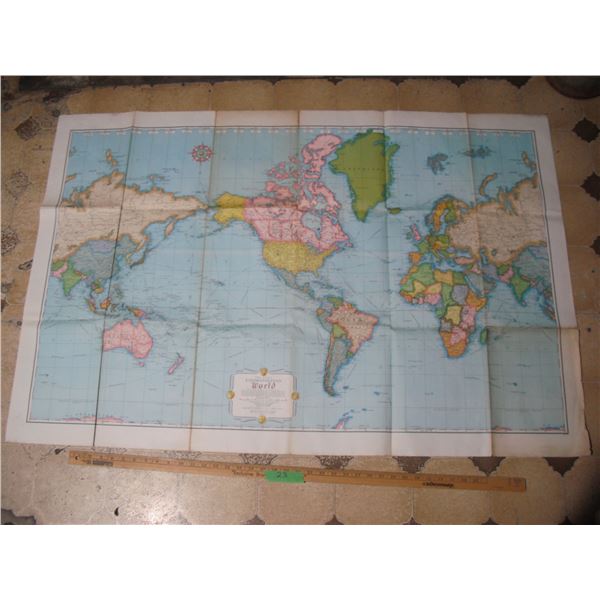 Rand McNally Cosmopolitan World Map (34” x 51”)