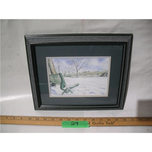 Valerie Munch “River View” Watercolour on Paper.  Framed (10x12”)