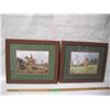 Image 1 : (2) George Wright Fox Hunting Pictures in Frame