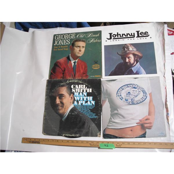 (4) Country Records (Have Scratches)