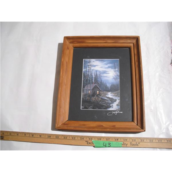 Jerry Doell “Lonely Lake” Print in Frame (10.25”x12.25”)