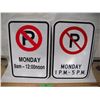 Image 1 : Unused Aluminum Reflective No-Parking Signs (Monday) 12x18”