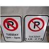 Image 2 : Unused Aluminum Reflective No-Parking Signs (Tuesday) 12x18”