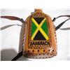 Image 3 : Vintage Hand Tooled Leather Wrapped Flask Cover w/ Bottle.
