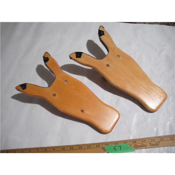 (2) Wooden Boot Jacks