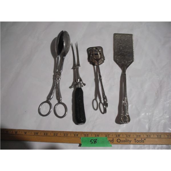 (4) Vintage Silverplated Serving Utensils