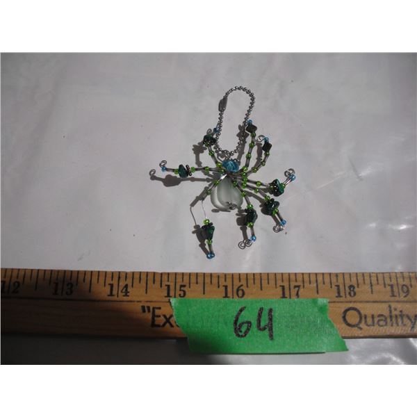 Hand Crafted Beaded Spider Ornament.  AKA “Christmas Spider”.