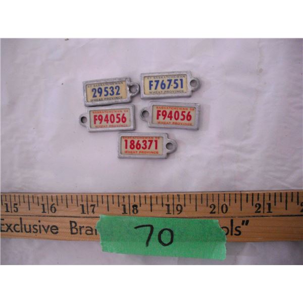 (5) 1957/58 War Amps Key Tags