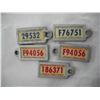 Image 2 : (5) 1957/58 War Amps Key Tags