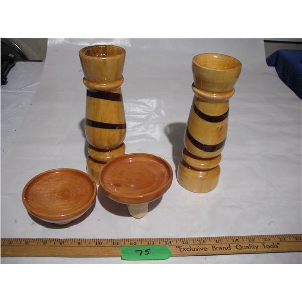 Aspen Red Wood Cedar Candle Holders