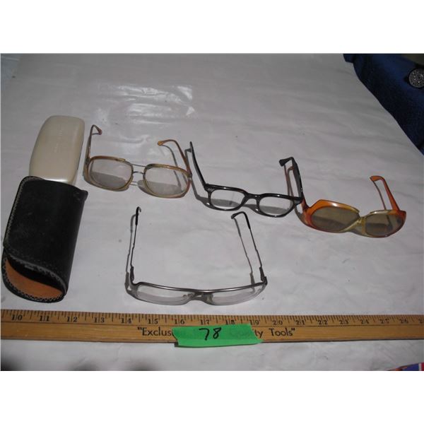(4) Vintage Glasses inc. Harley Davidson, El Dorado, Cool-Ray, etc.