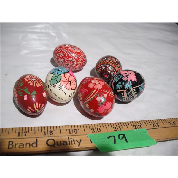 Hand Painted Wooden Ukrainian Eggs