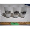 Image 1 : (3) Vintage Frosted Glass High Ball Glasses